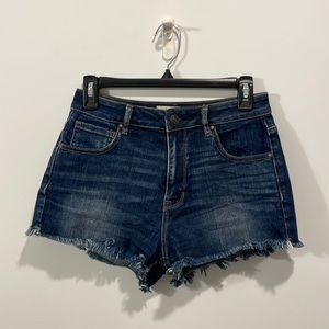 PacSun dark wash high rise short